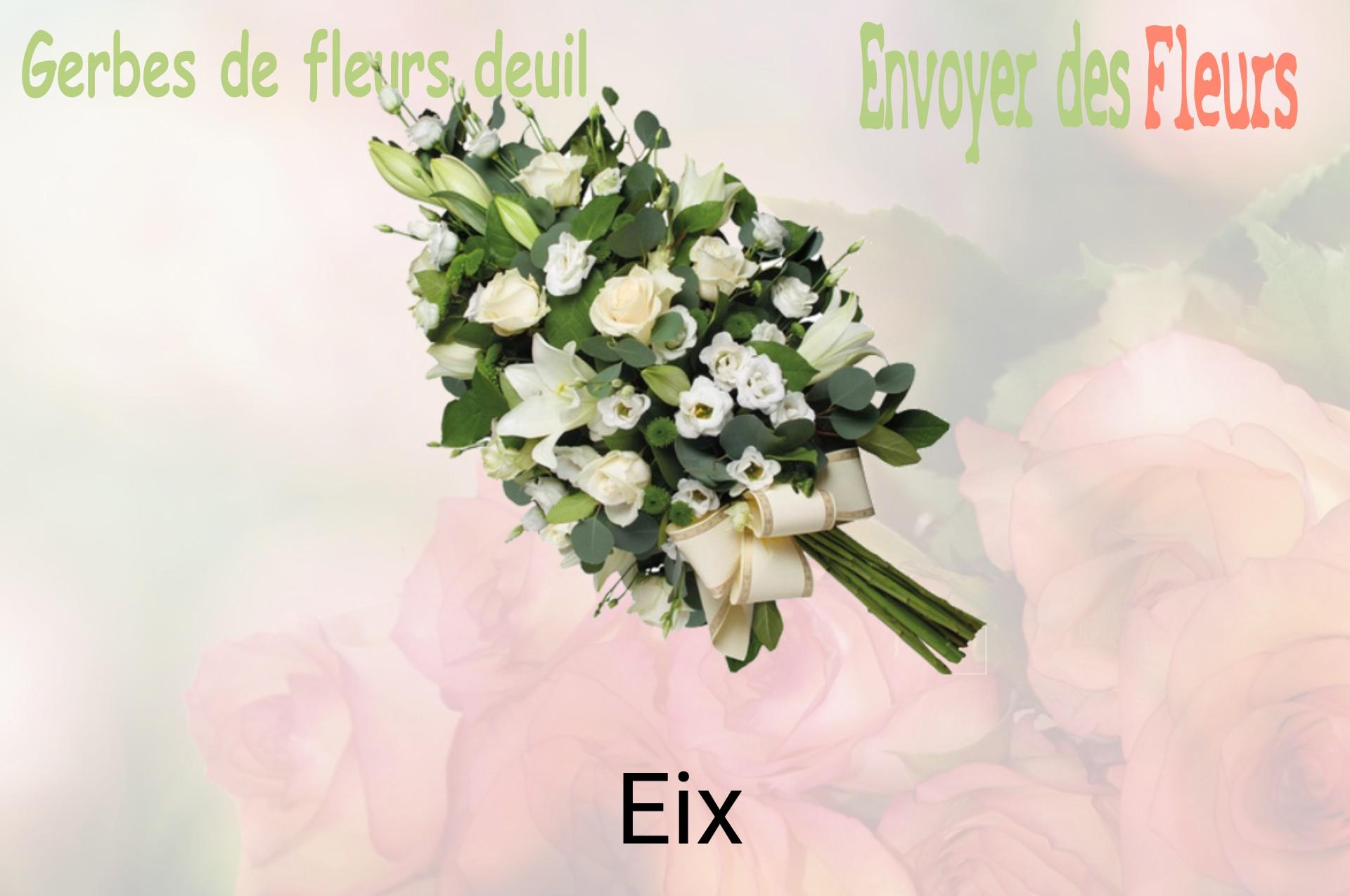 Gerbe de fleurs de deuil livrée à Eix